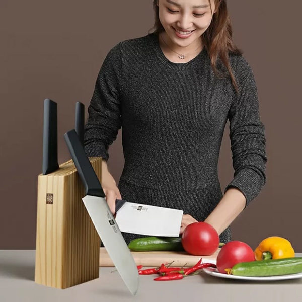Набор ножей с подставкой HuoHou 4-Piece Kitchen Knife Set Lite